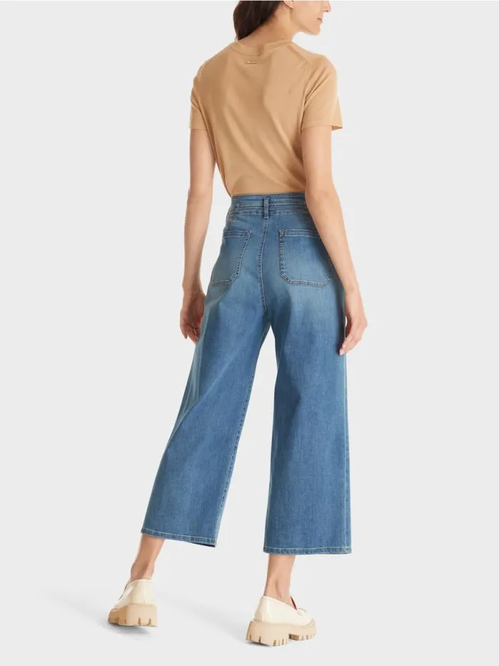 Jeans Damen Marc Cain Jeans WYLIE Mit Kordel Blue Denim