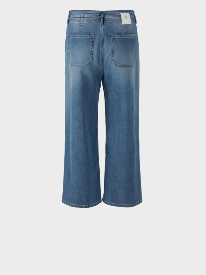 Jeans Damen Marc Cain Jeans WYLIE Mit Kordel Blue Denim