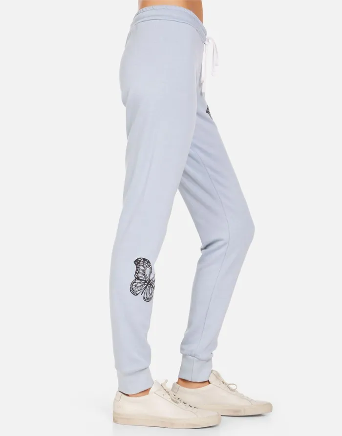 Jess Butterfly Hamsa Dusty Blue Women039s Lauren Moshi Long Sweatpants