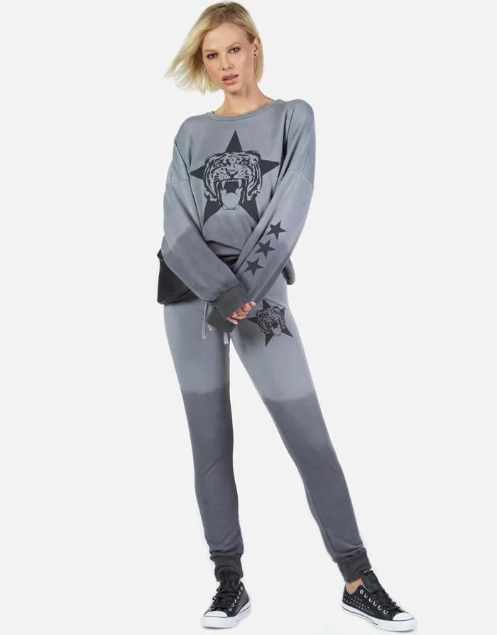 Jess Star Tiger Shadow Ombre Women039s Lauren Moshi Long Sweatpants