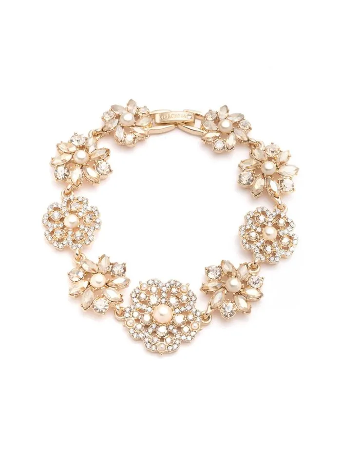 Jewelry Marchesa Bracelets Gold Fresh Floral Bracelet Gold