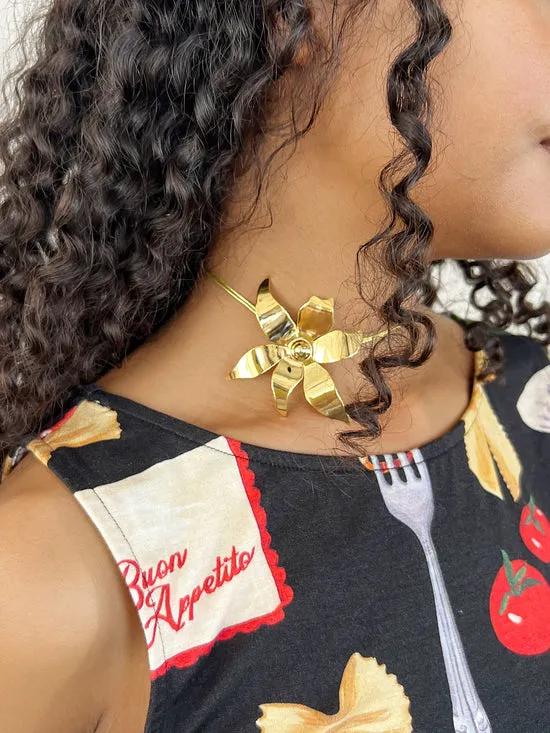Jewelry Women Evie Flower Necklace Gold Lisa Says Gah