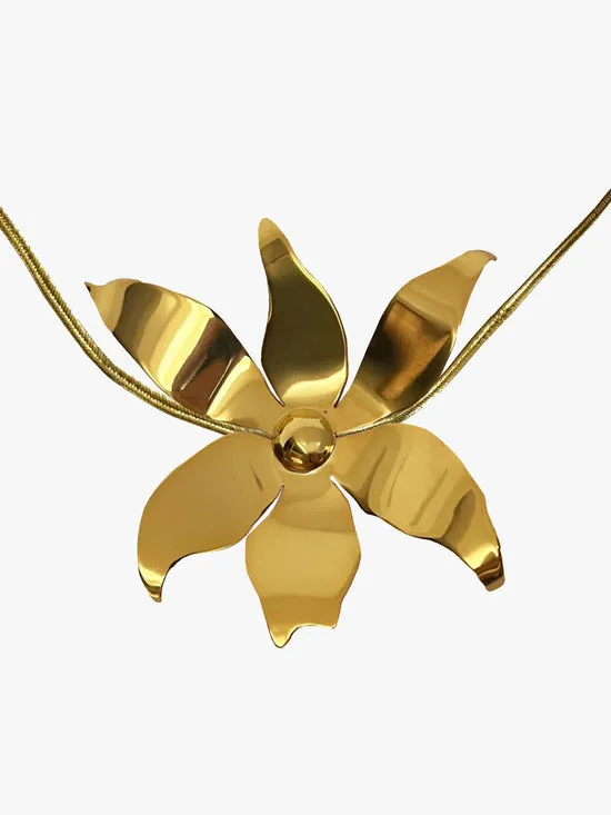 Jewelry Women Evie Flower Necklace Gold Lisa Says Gah