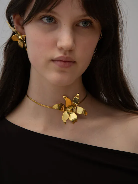 Jewelry Women Evie Flower Necklace Gold Lisa Says Gah