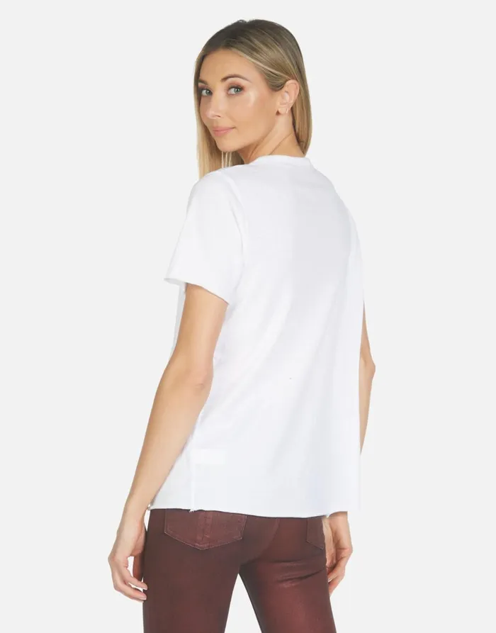 Jhene 1 Love Rainbow Lip White Women039s Lauren Moshi Short Sleeve