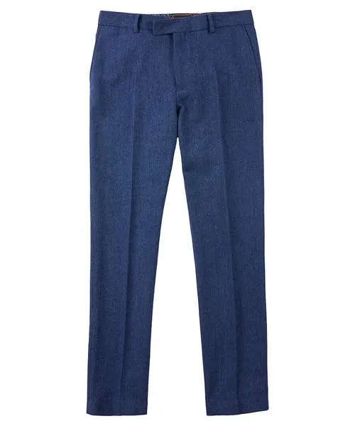 Joebrowns Handsome Herringbone Trousers Navy Apparel Tailoring