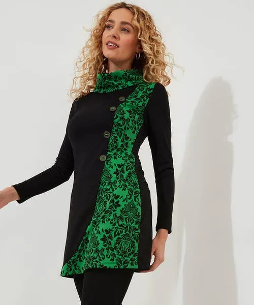 Joebrowns Tops Tunics and Blouses Apparel Joyous Jacquard Tunic Green