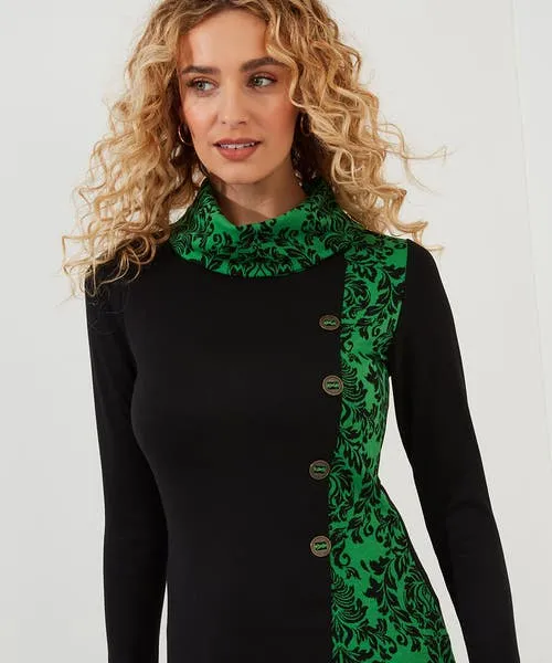 Joebrowns Tops Tunics and Blouses Apparel Joyous Jacquard Tunic Green