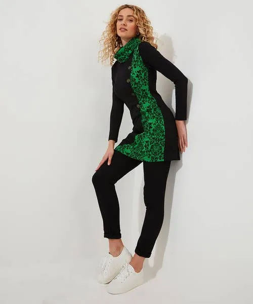 Joebrowns Tops Tunics and Blouses Apparel Joyous Jacquard Tunic Green