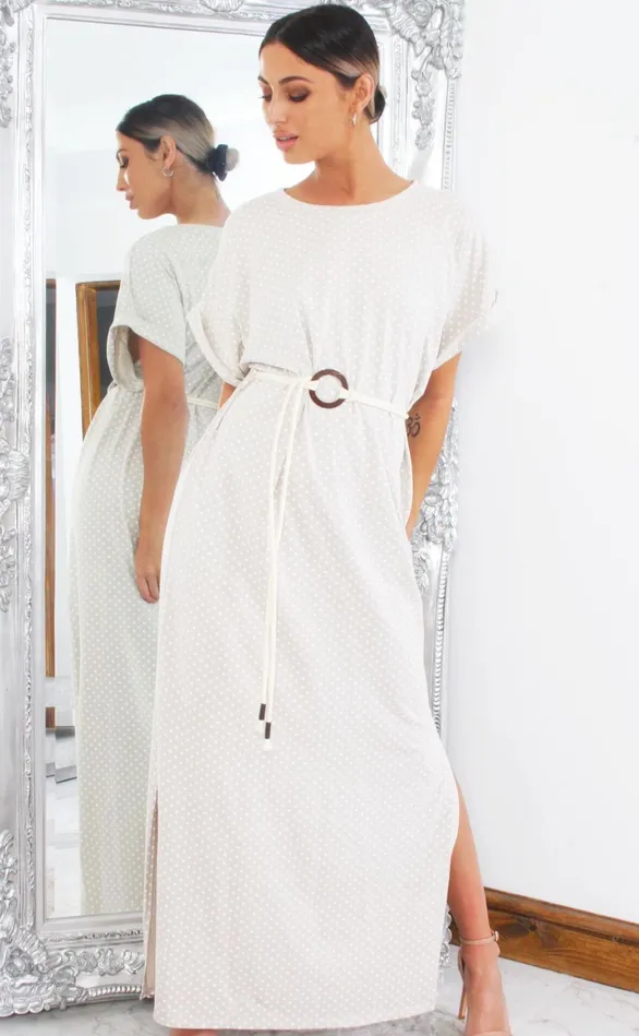 Jori White Side Split Maxi Dress Women Missfiga Maxi Dresses