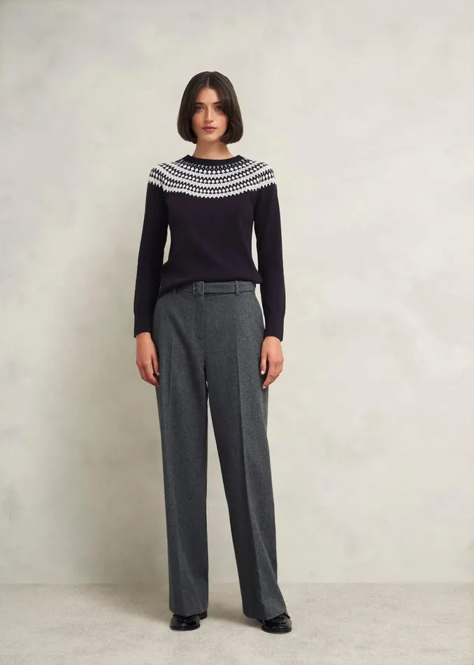 Jumpers and Cardigans Women HOBBS Greta Sparkle Fairisle Jumper Navy Multi