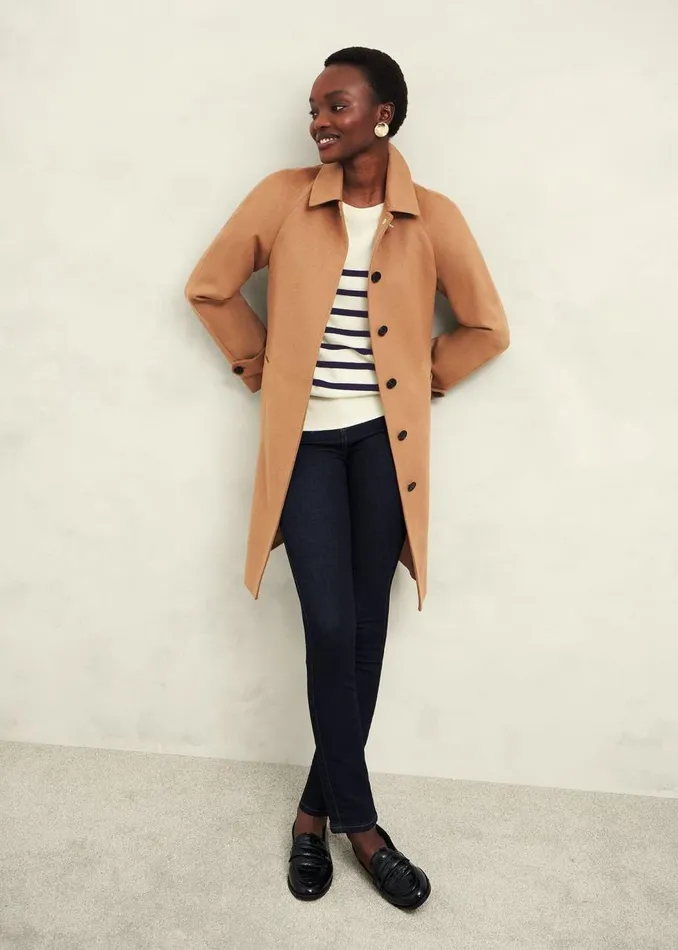 Jumpers and Cardigans Women HOBBS Larina Cashmere Stripe Jumper Ivory Navy
