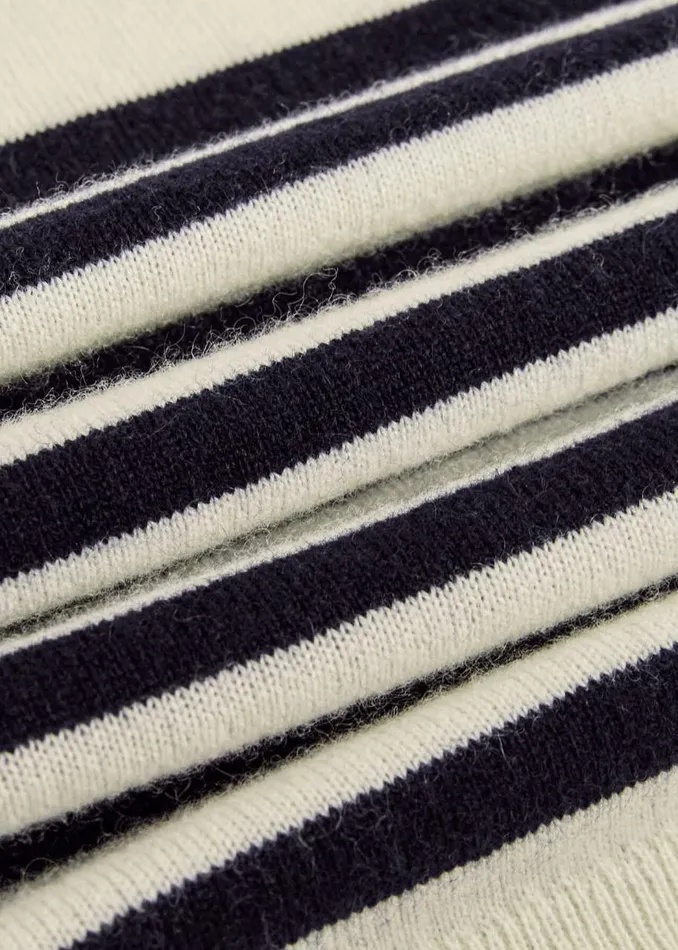 Jumpers and Cardigans Women HOBBS Larina Cashmere Stripe Jumper Ivory Navy
