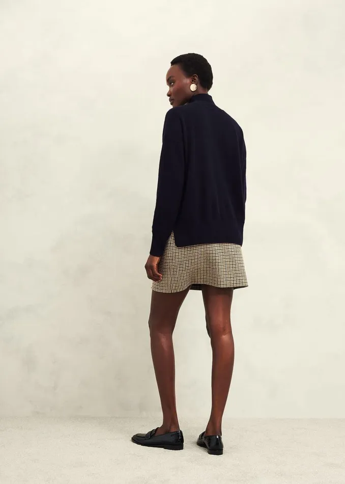 Jumpers and Cardigans Women HOBBS Marlena Cashmere Funnel Neck Jumper Hobbs Navy