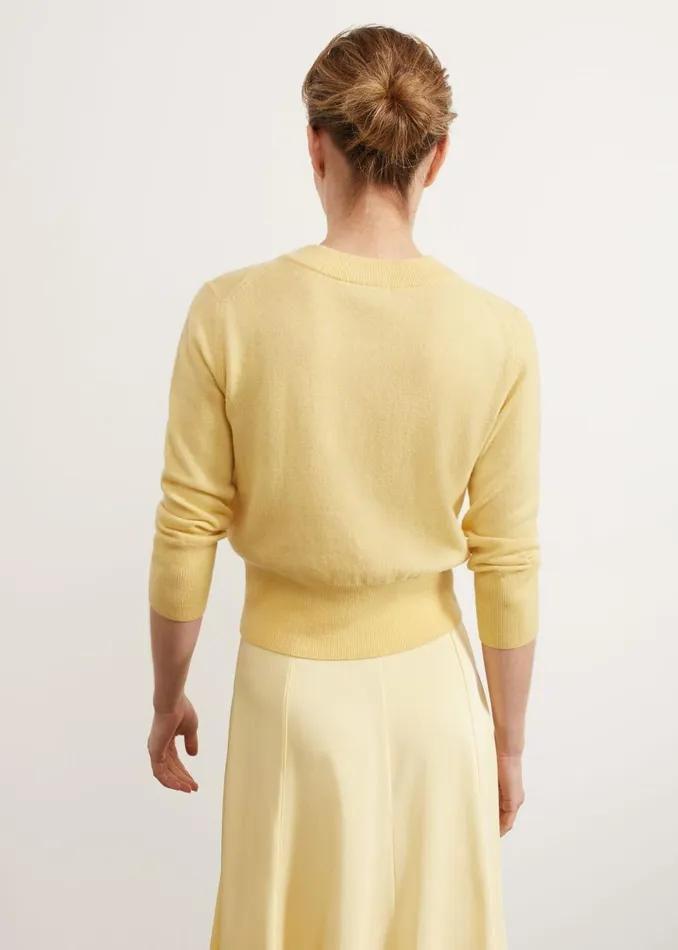 Jumpers and Cardigans Women HOBBS Tresco Wool Cashmere Cardigan Lemon