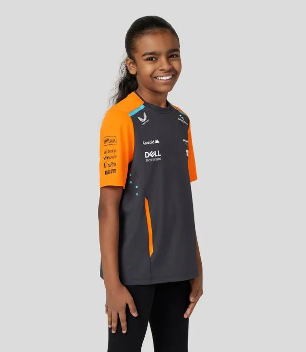 Junior Castore Junior McLaren Official Teamwear Set Up TShirt Lando Norris Formula 1 8211 PhantomPapaya