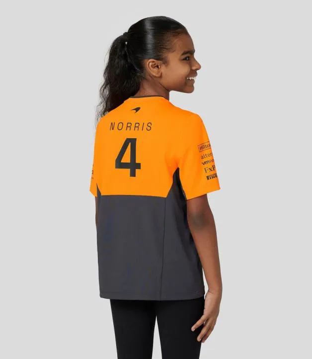 Junior Castore Junior McLaren Official Teamwear Set Up TShirt Lando Norris Formula 1 8211 PhantomPapaya