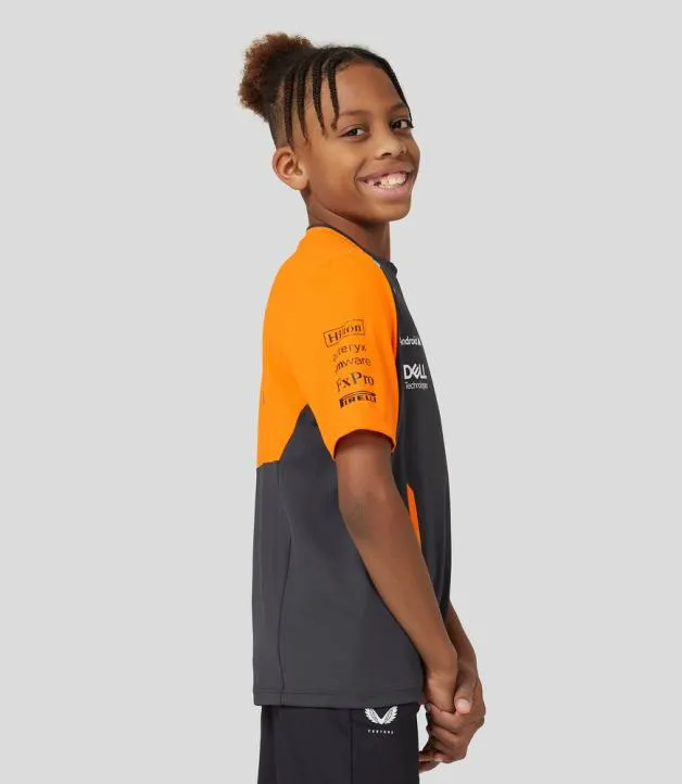 Junior Castore Junior McLaren Official Teamwear Set Up TShirt Lando Norris Formula 1 8211 PhantomPapaya