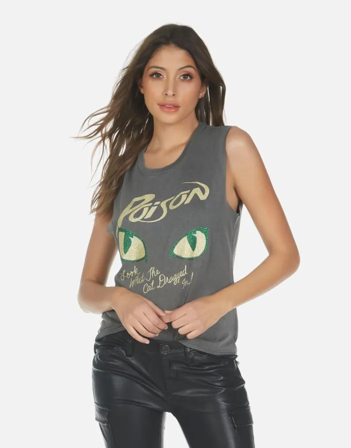 Kel X Crystal Poison Pigment Black Women039s Lauren Moshi Tanks