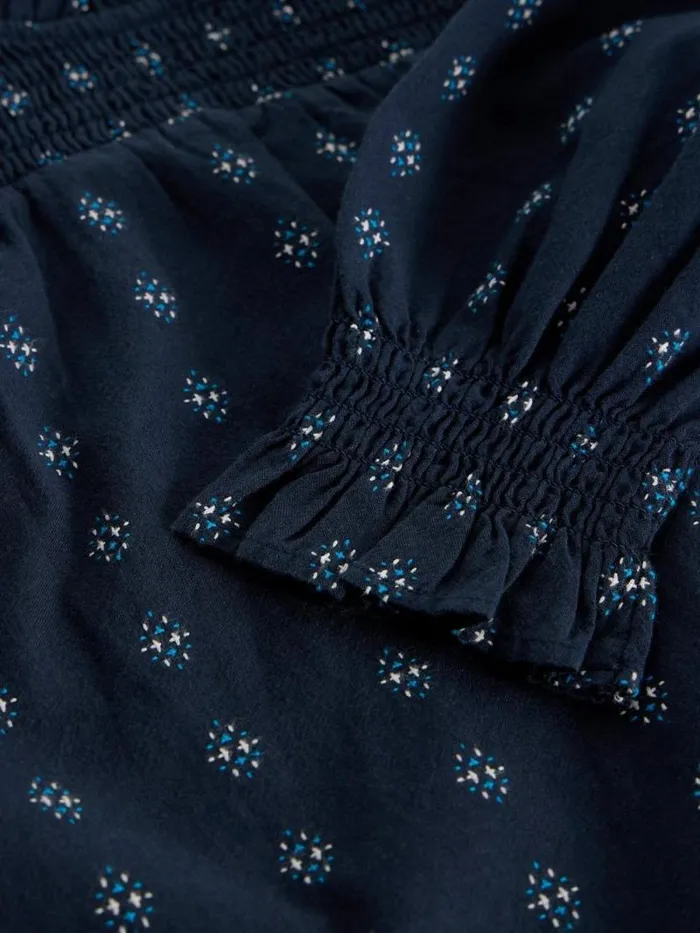 Kids Camille Dobby Frill Dress Dark Navy White Stuff Dresses and Skirts