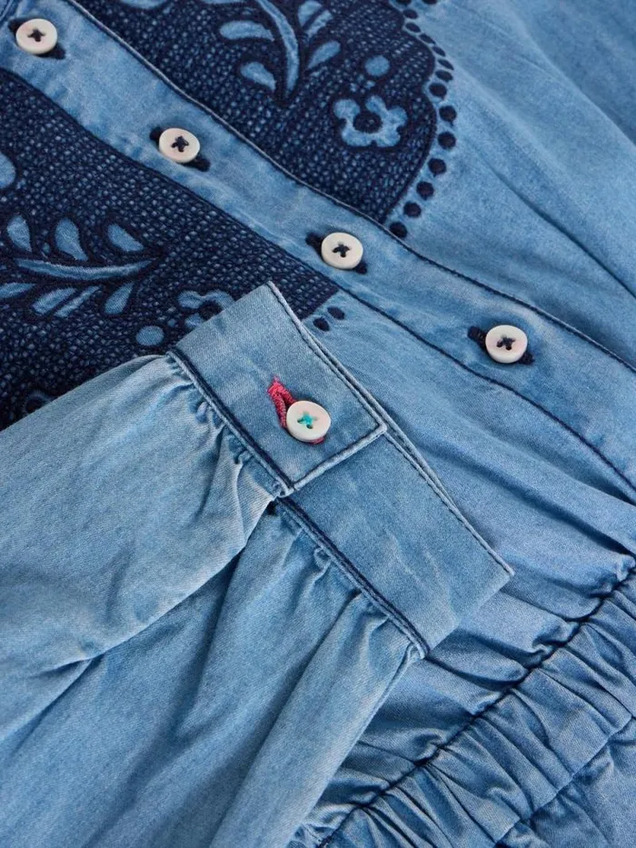 Kids Chambray Jumpsuit Chambray Blue White Stuff Playsuits