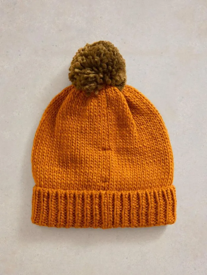 Kids Character Hat Dark Orange White Stuff Accessories