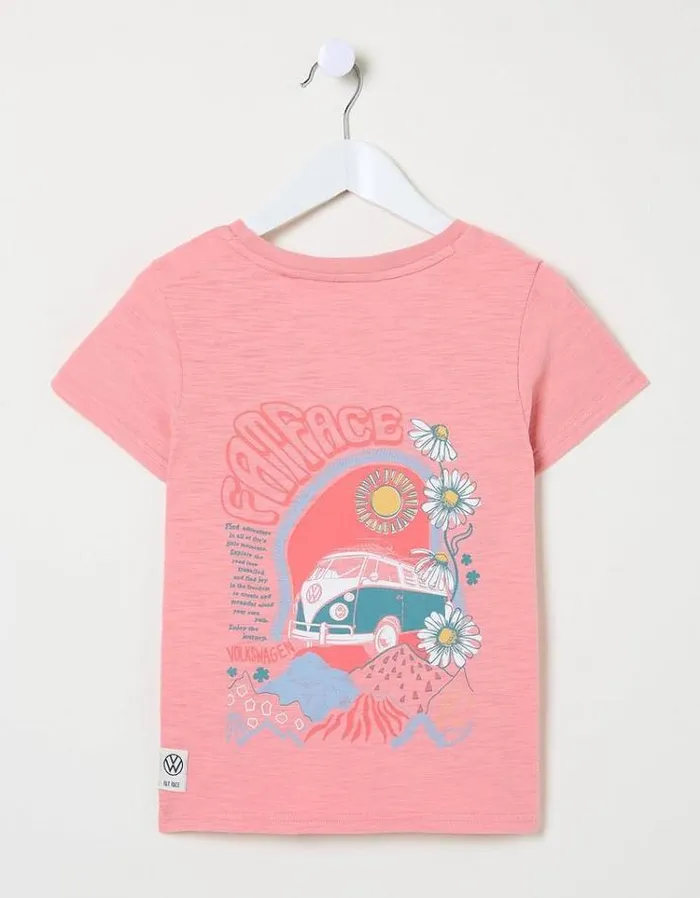 Kids FatFace Tops and TShirts VW Summer Graphic T Shirt Light Pink