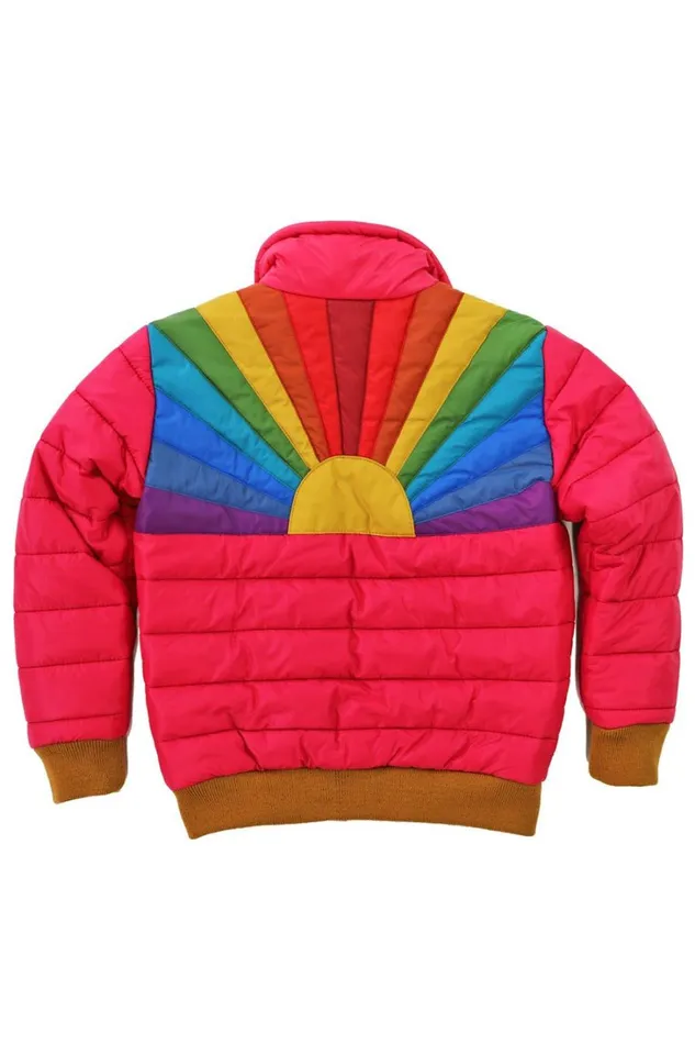 Kids Kids Collection Aviator Nation KID039S SUNBURST JACKET 8211 JAZZY PINK