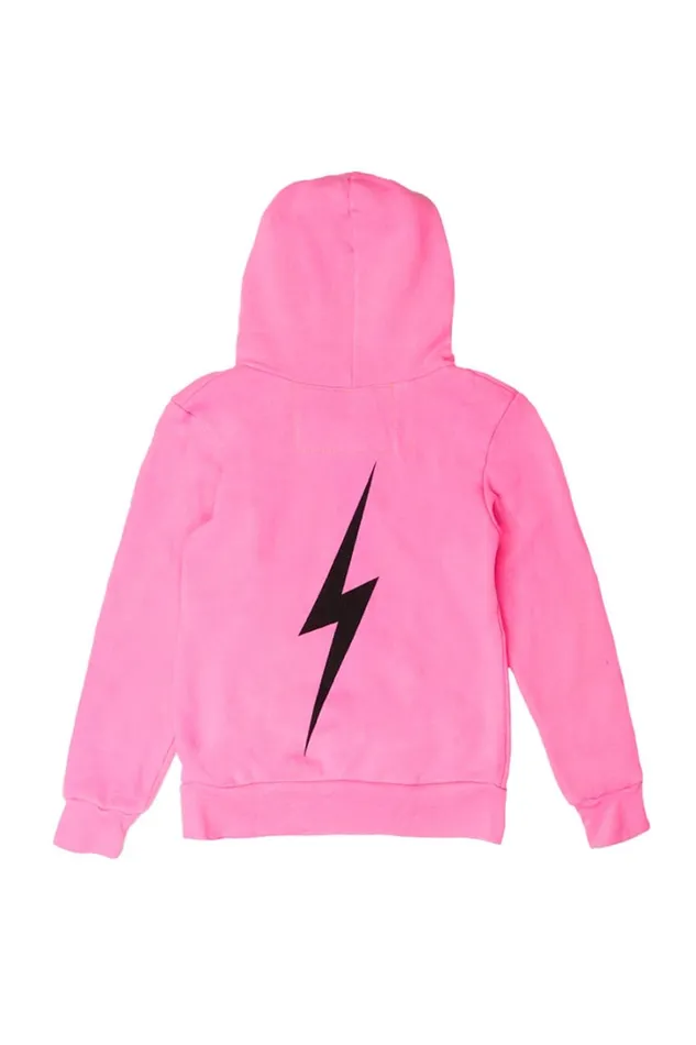 Kids Kids Collection Aviator Nation KIDS BOLT PRINT ZIP HOODIE 8211 NEON PINK Kids Kids Collection Aviator Nation KIDS BOLT PRINT ZIP HOODIE 8211 NEON PINK
