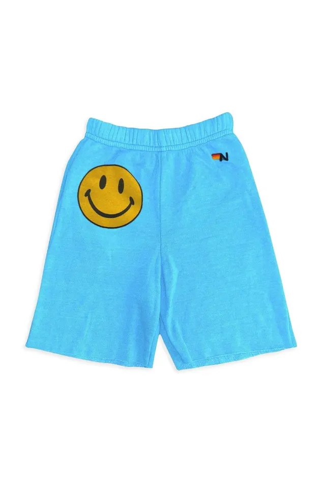 Kids Kids Collection Aviator Nation SMILEY KIDS SWEATSHORTS 8211 NEON BLUE