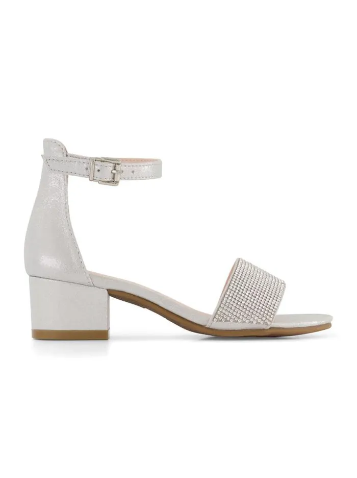 Kids Shoes Jessica Simpson Girls039 Pearl Stone Dress Heel In Silver