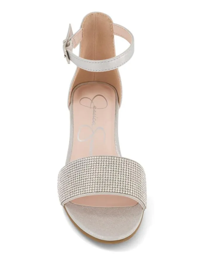 Kids Shoes Jessica Simpson Girls039 Pearl Stone Dress Heel In Silver