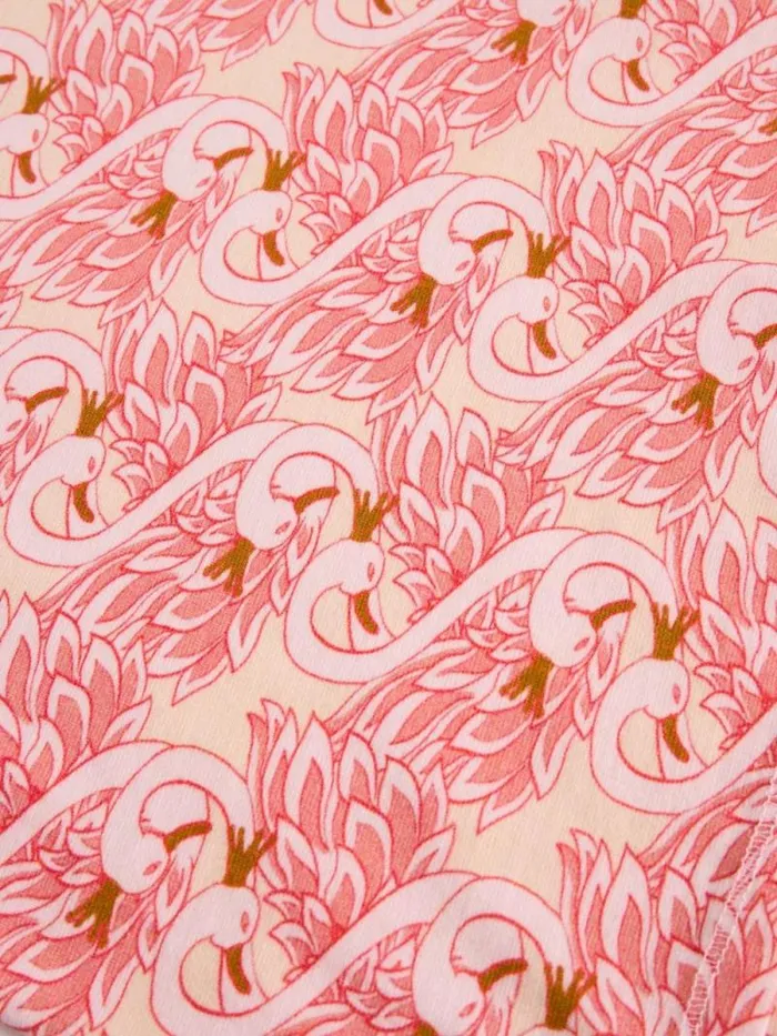 Kids Swan PJ Set Pink Print White Stuff Pyjamas