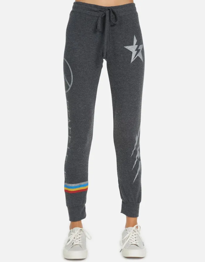 Kizzy Electric Elephant Elements Heather Black Women039s Lauren Moshi Long Sweatpants