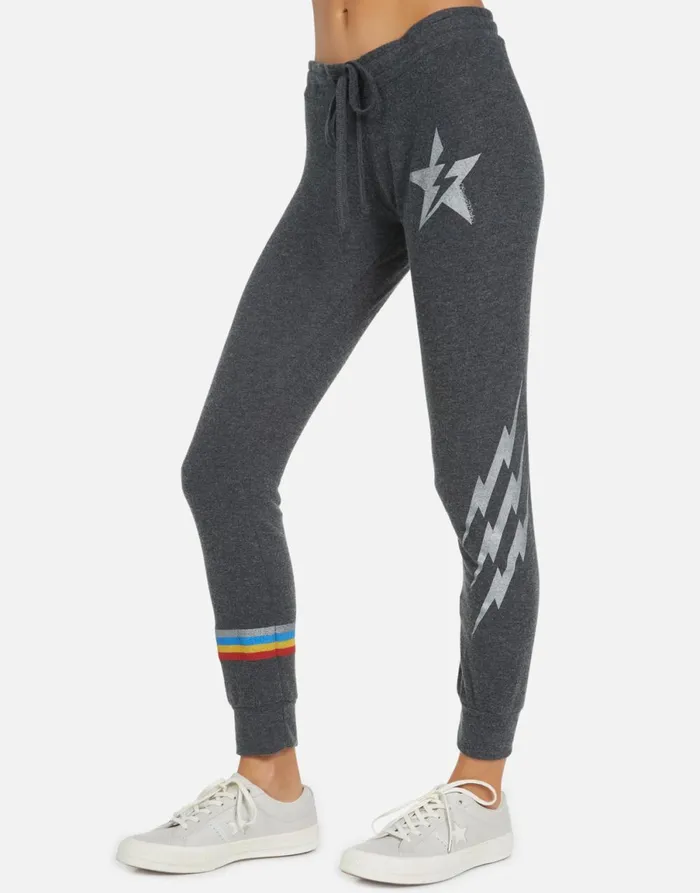 Kizzy Electric Elephant Elements Heather Black Women039s Lauren Moshi Long Sweatpants