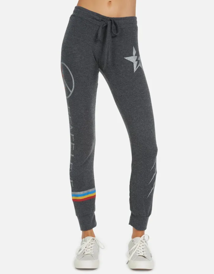 Kizzy Electric Elephant Elements Heather Black Women039s Lauren Moshi Long Sweatpants