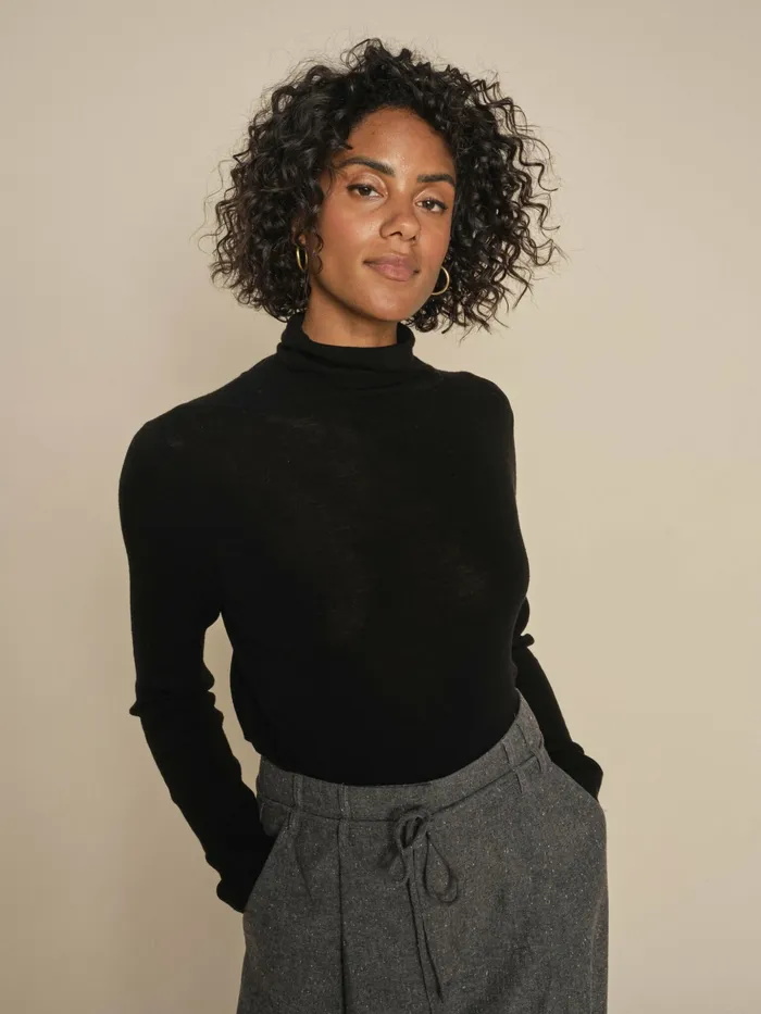 Knits MMBouch Rollneck Knit Black MOS MOSH Women