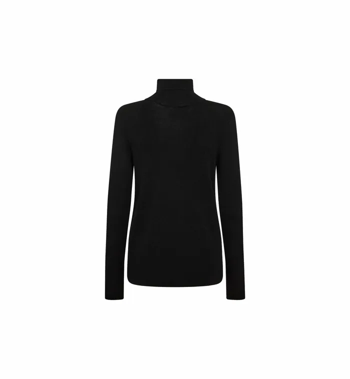 Knits MMBouch Rollneck Knit Black MOS MOSH Women Knits MMBouch Rollneck Knit Black MOS MOSH Women