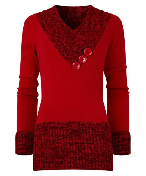 Knitwear and Cardigans Curiously Cosy Knit BlackRed Joebrowns Apparel Knitwear and Cardigans Curiously Cosy Knit BlackRed Joebrowns Apparel