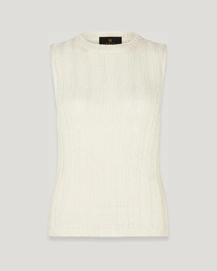 Knitwear and Jumpers Women Belstaff Anchor Sleeveless Vest Natural