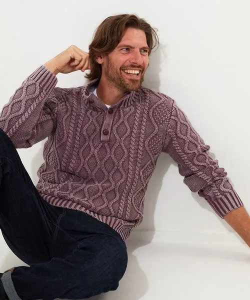 Knitwear Joebrowns Apparel Cool In Cable Funnel Mauve