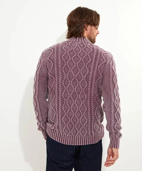 Knitwear Joebrowns Apparel Cool In Cable Funnel Mauve