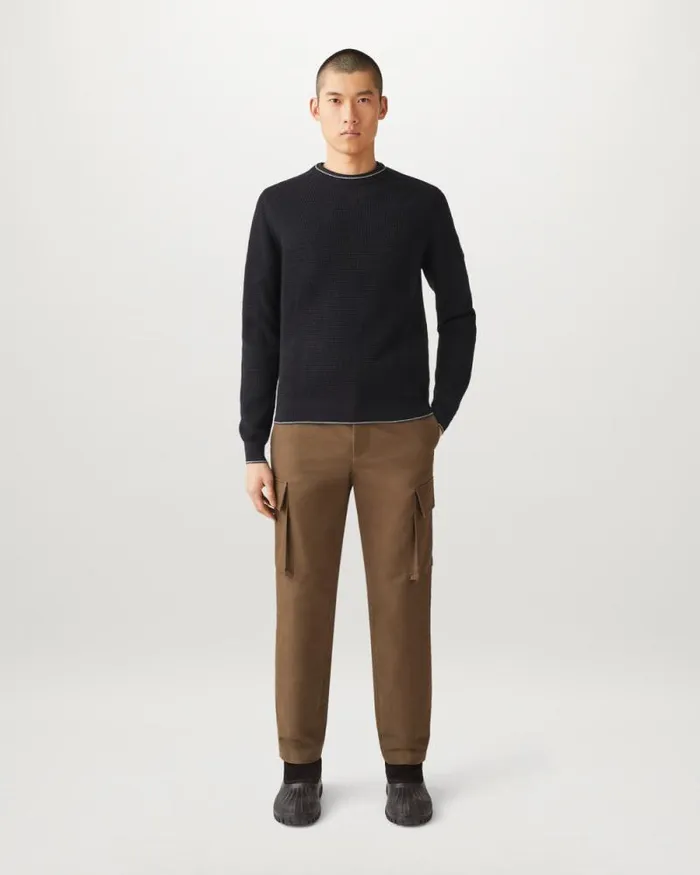 Knitwear Men Belstaff Cole Crewneck Jumper Black Knitwear Men Belstaff Cole Crewneck Jumper Black