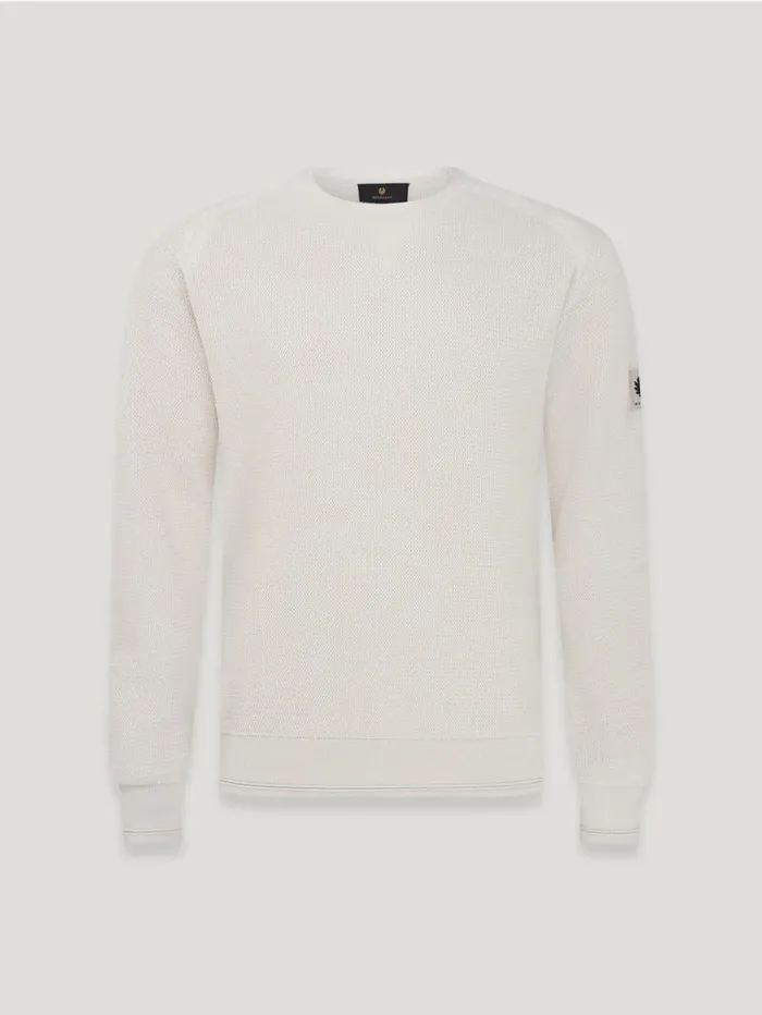 Knitwear Men Belstaff Guide Crewneck Jumper Stone Beige
