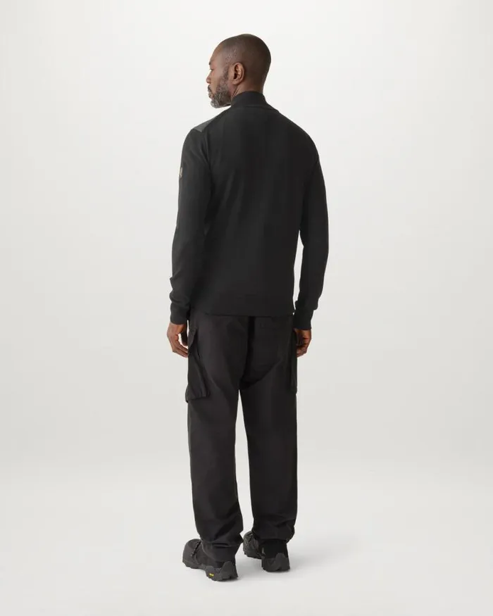 Knitwear Men Belstaff Kelbrook Zip Cardigan Black
