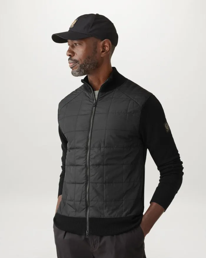Knitwear Men Belstaff Kelbrook Zip Cardigan Black