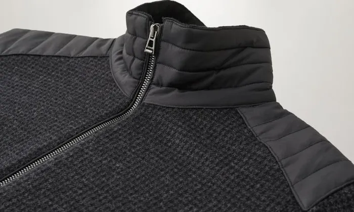 Knitwear Men Belstaff Kelby Zip Cardigan Black Charcoal