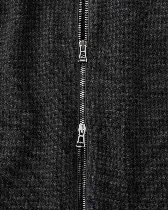 Knitwear Men Belstaff Kelby Zip Cardigan Black Charcoal