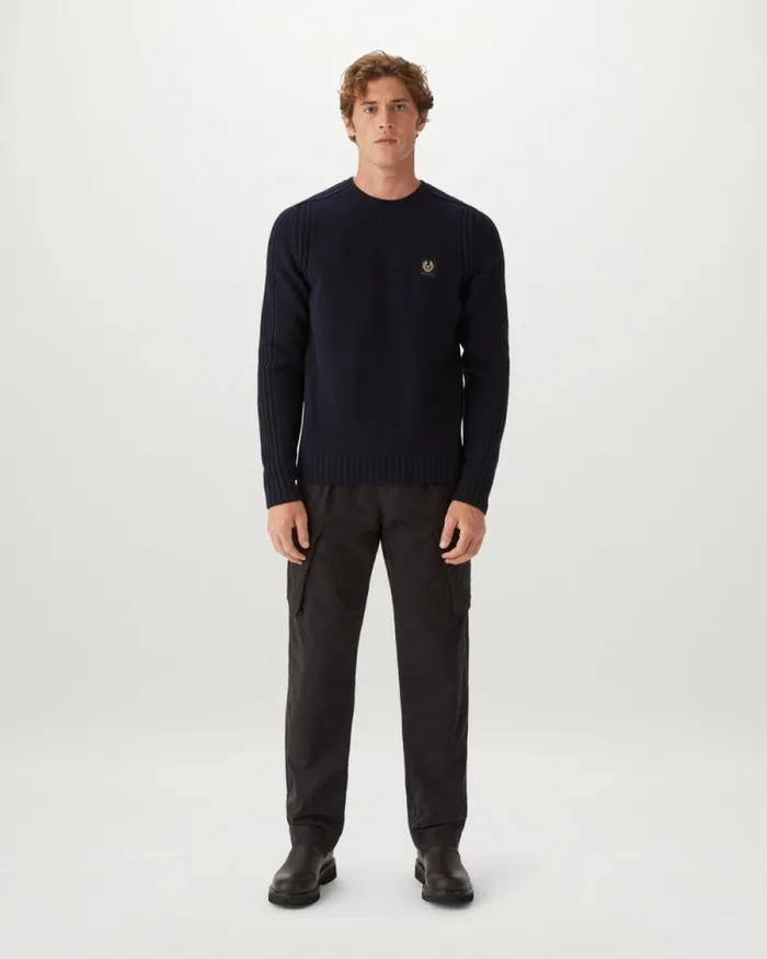 Knitwear Men Belstaff Watch Crewneck Jumper Dark Ink Knitwear Men Belstaff Watch Crewneck Jumper Dark Ink