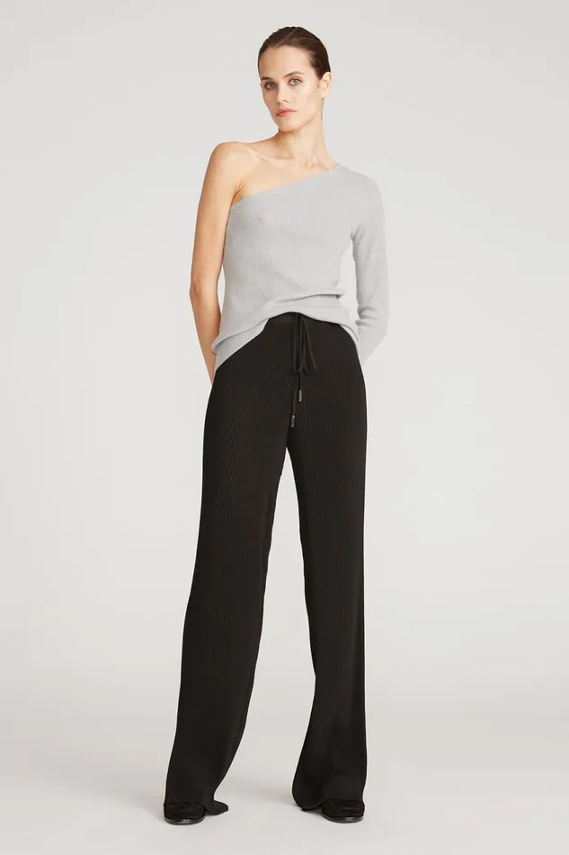 Knitwear Women Halston Aj One Shoulder Sweater Dove Grey